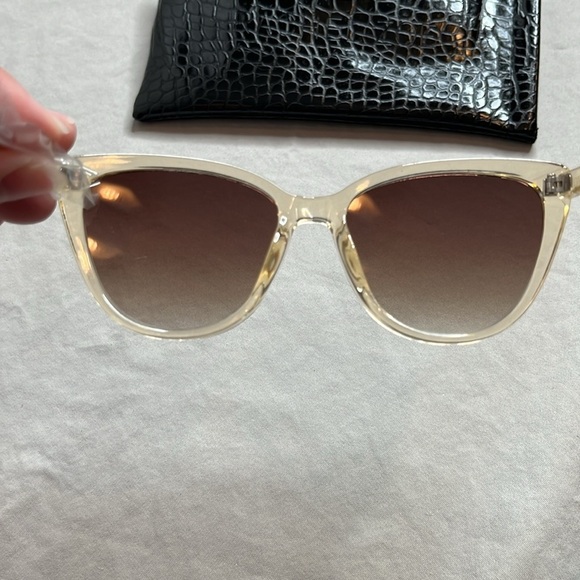 Rachel Zoe Nina Sunglasses in Nude Crystal
